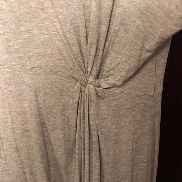 Grey tshirt dress with twist front +silver details - Picture 2 of 3